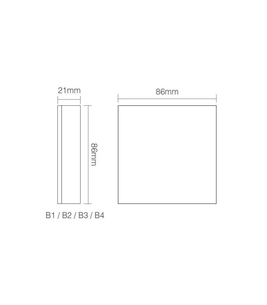 Mi-Light B3-B 4-Zone Panel Remote RGBW (2.4G) - Image 5