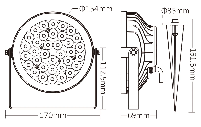 Mi-Light FUTC05ZR 25W RGB+CCT LED Garden Light (Zigbee 3.0+2.4G) - Image 7