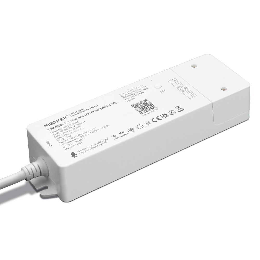 Mi-Light WL5-P75V24 75W RGB+CCT  LED dimmer drivdon + PUSH (WiFi+2.4G)