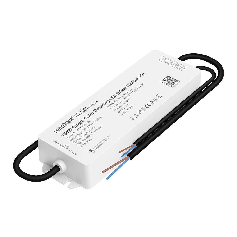Mi-Light WP1-P150V24 150W Single Color Dimming LED Driver IP67 (WiFi+2.4G)