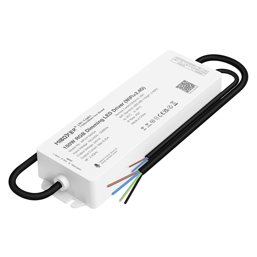 Mi-light WP3-P150V24 150W RGB kontroller transformator  IP67 (WiFi+2.4G)