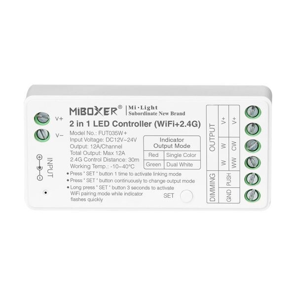 Mi-light FUT035W+ 2 i 1 LED Strip-kontroller (WiFi+2,4G)