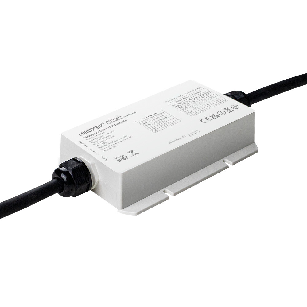 Mi-Light LS2-WP Vandtæt 5-i-1 LED strip controller (2,4 GHz)