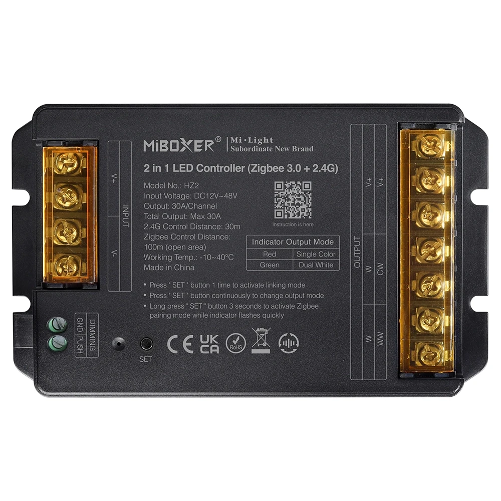Mi-Light HZ2 2 in 1 LED Controller 30A (Zigbee 3.0+2.4G)